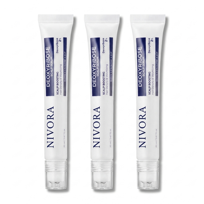 Three NIVORA Deoxyribose Scalp Serum tubes bundle